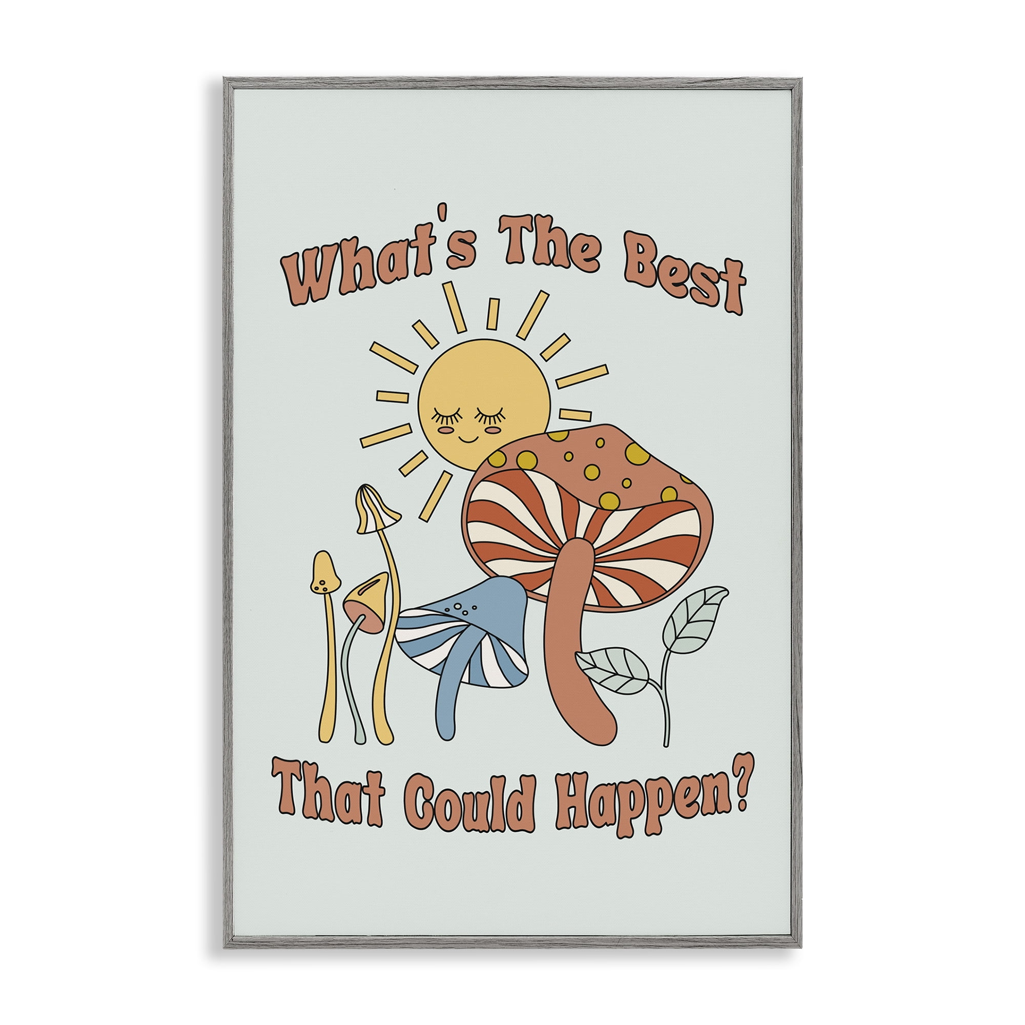Stupell Industries Best That Could Happen Landscape Painting Gray Framed Art Print Wall Art, 16 x 24