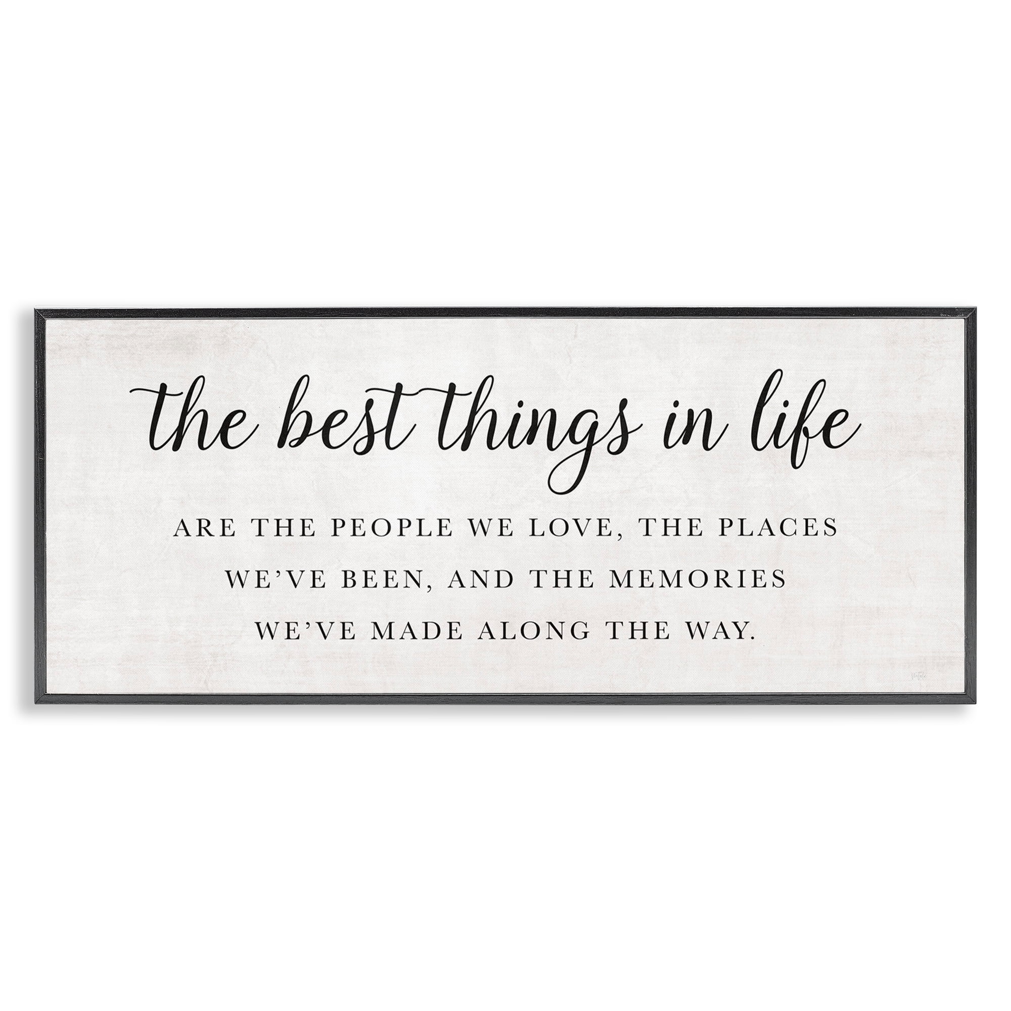 Stupell Industries Best Things In Life Uplifting Black Framed Giclee Art, design by Natalie Carpentieri