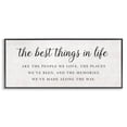 thumbnail image 1 of Stupell Industries Farmhouse Best Things In Life Uplifting Black Framed Giclee Art, 24 x 10, by Natalie Carpentieri, 1 of 8