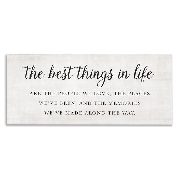 Stupell Industries Farmhouse Best Things In Life Uplifting Canvas Art, 24 x 10, by Natalie Carpentieri