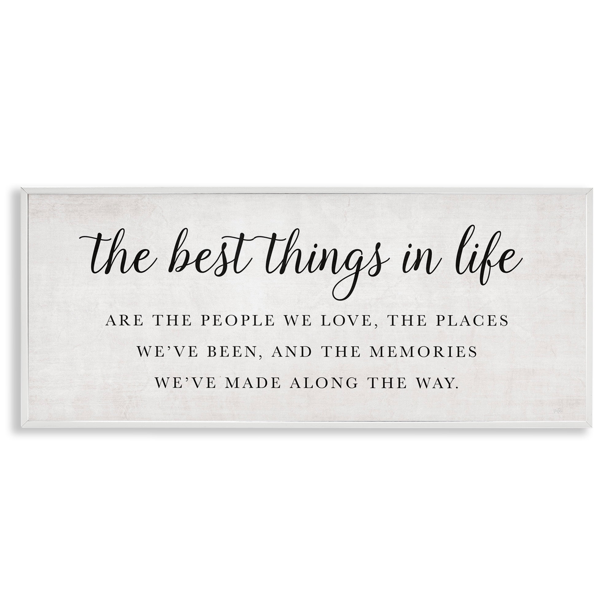Stupell Industries Best Things In Life Uplifting White Framed Giclee Art, design by Natalie Carpentieri