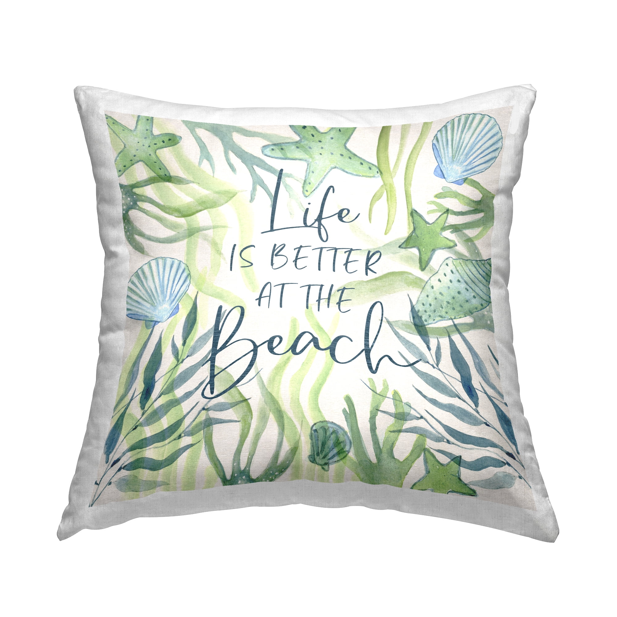 Life Is Better At The Beach Coastal Decor Pillow