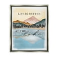 thumbnail image 1 of Stupell Industries Better At Lake Phrase Graphic Art Luster Gray Floating Framed Canvas Print Wall Art, Design by JJ Design House LLC, 1 of 6