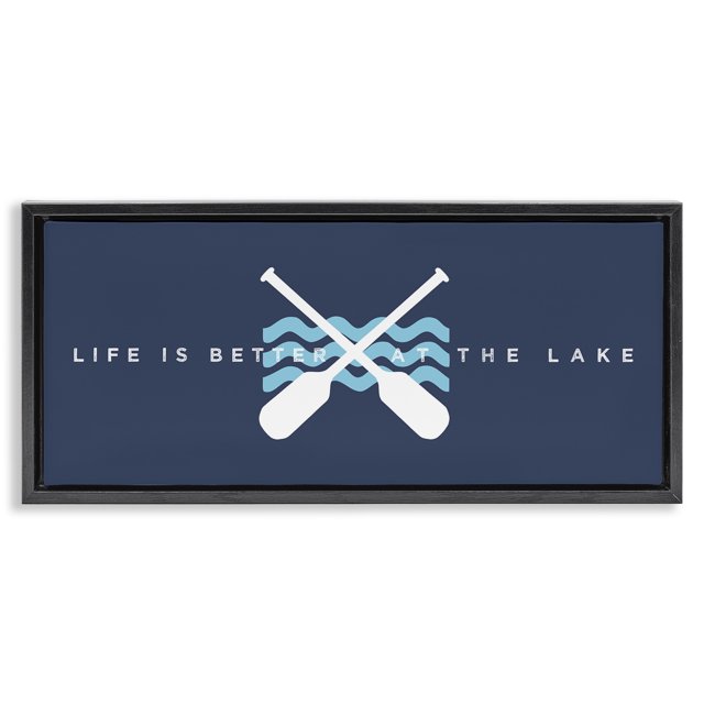 Stupell Industries Better At Lake with Crossed Oars Transportation