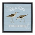 thumbnail image 1 of Stupell Industries Tropical Better Together Coastal Sandpipers Black Floating Frame Canvas Art, 18 x 18, by Katie Pertiet, 1 of 7