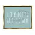 thumbnail image 1 of Stupell Industries Better at Beach with Shell Animals & Insects Painting Gold Floater Framed Canvas Art Print Wall Art, 21 x 17, 1 of 10