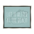 thumbnail image 1 of Stupell Industries Better at Beach with Shell Animals & Insects Painting Gray Floater Framed Canvas Art Print Wall Art, 21 x 17, 1 of 10