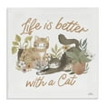thumbnail image 1 of Stupell Industries Better with Cat Phrase Animals & Insects Painting Gallery Wrapped Canvas Art Print Wall Art, 36 x 36, 1 of 8