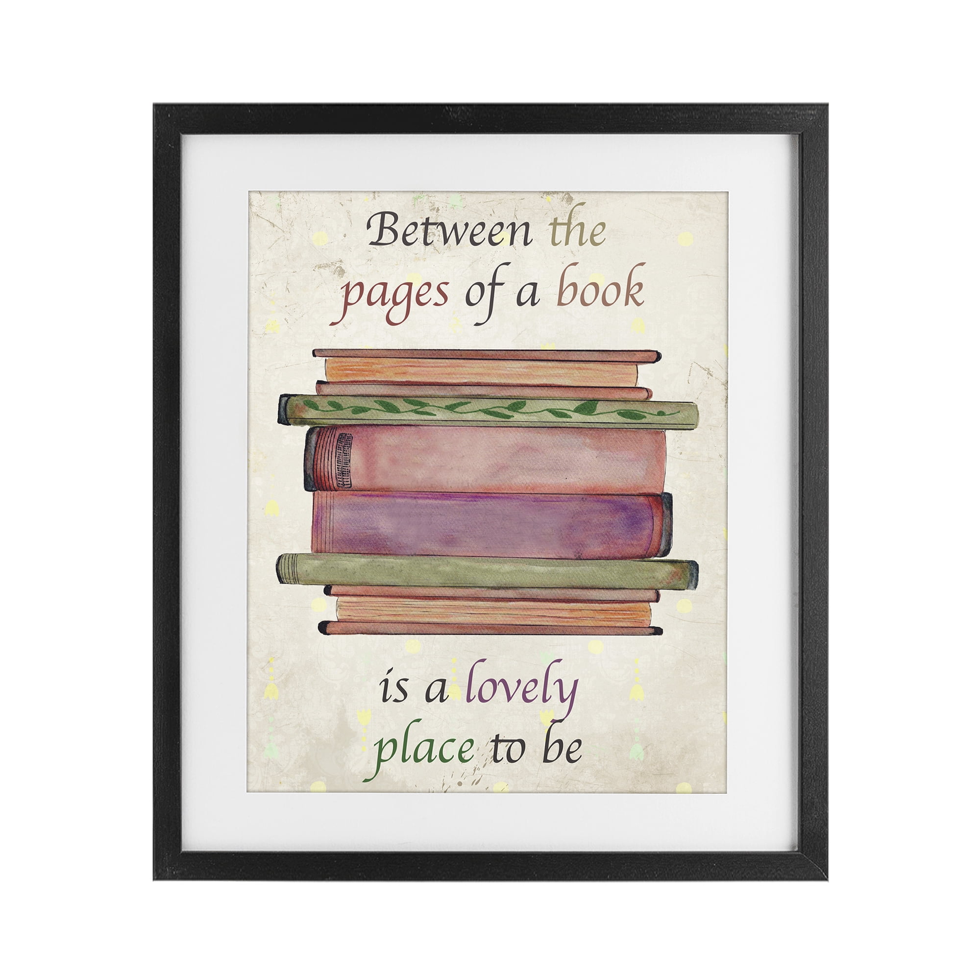 Stupell Industries Between Pages Of A Book Black Framed Print Under Glass, design by Julia Frost