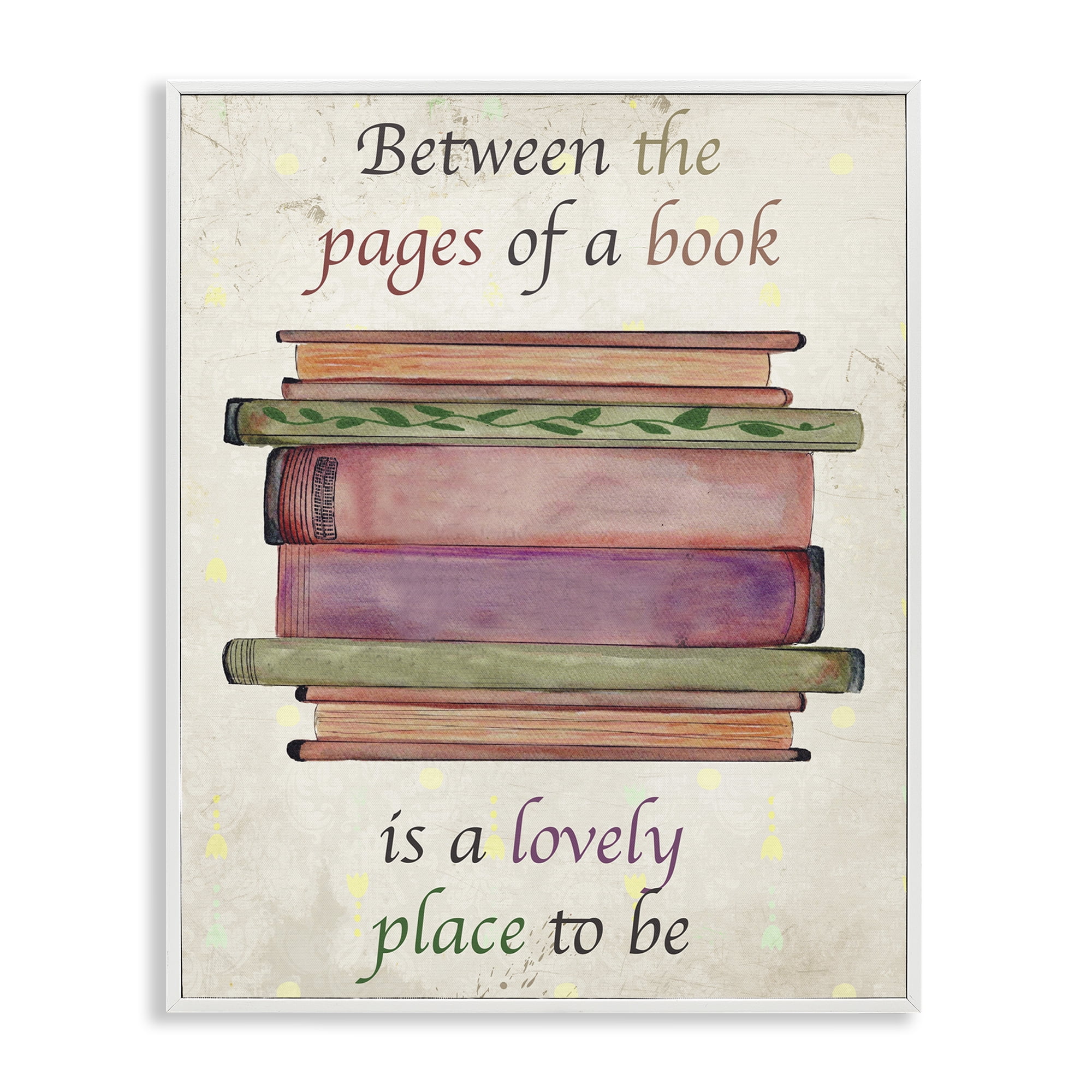Stupell Industries Between Pages Of A Book White Framed Giclee Art, design by Julia Frost