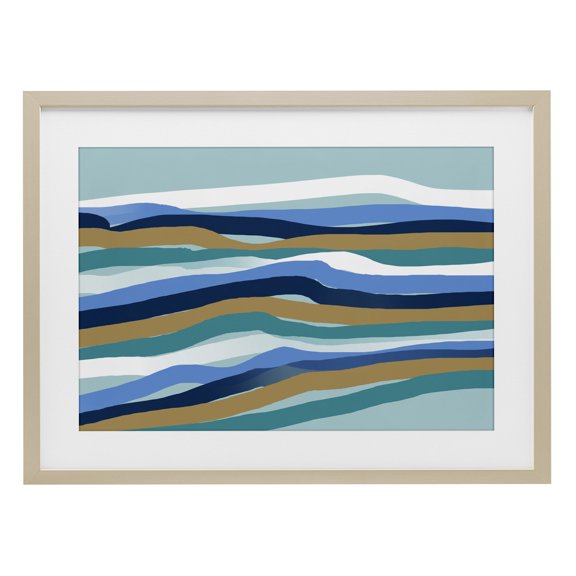 Stupell Industries Between The Waves Ripples Birch Framed Print Under Glass design by Atelier Posters, 17 x 23