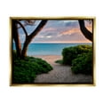 thumbnail image 1 of Stupell Industries Between Trees Sandy Beach Path Coastal Photography Gold Floater Framed Art Print Wall Art, 1 of 6