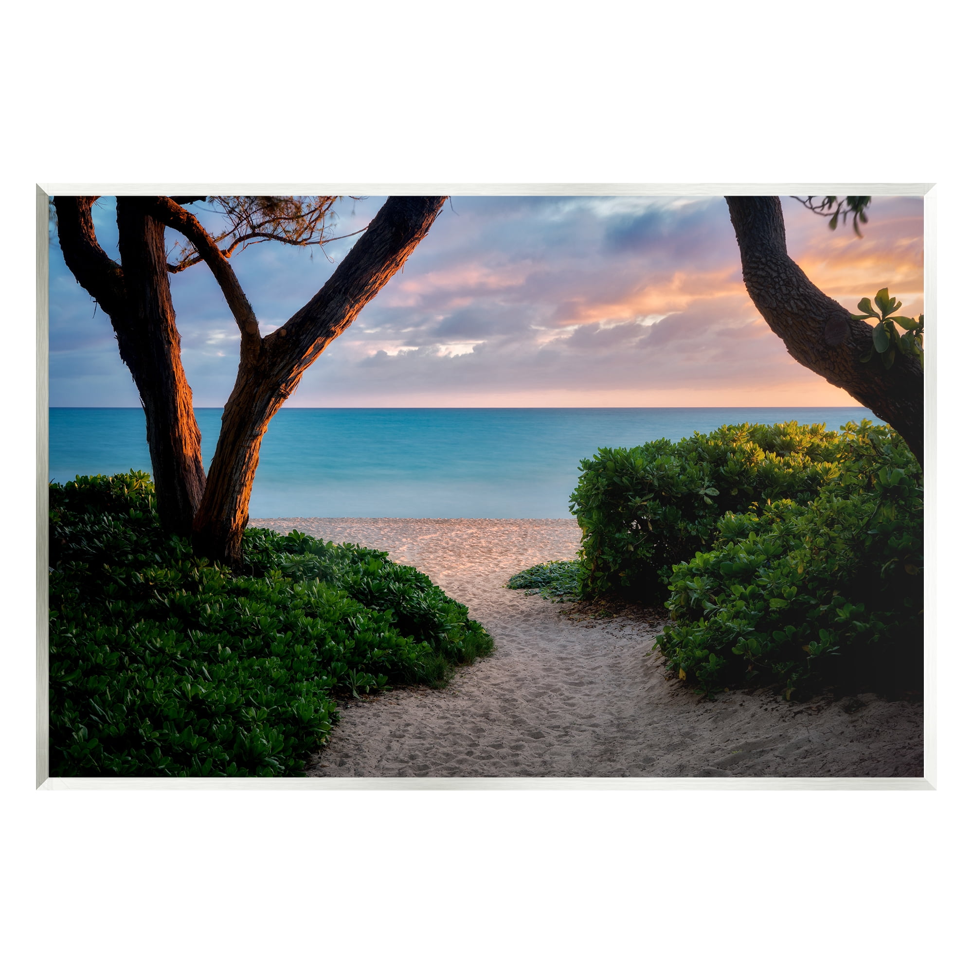 Stupell Industries Between Trees Sandy Beach Path Coastal Photography ...