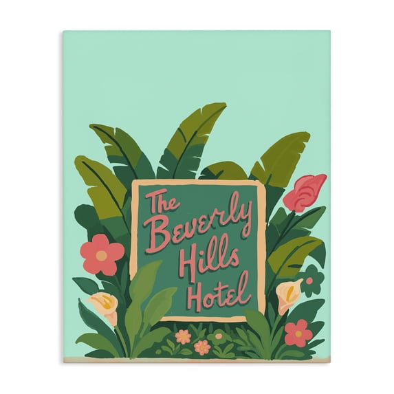 Stupell Industries Coastal Beverly Hills Hotel Canvas Art, 16 x 20, by Amelia Noyes
