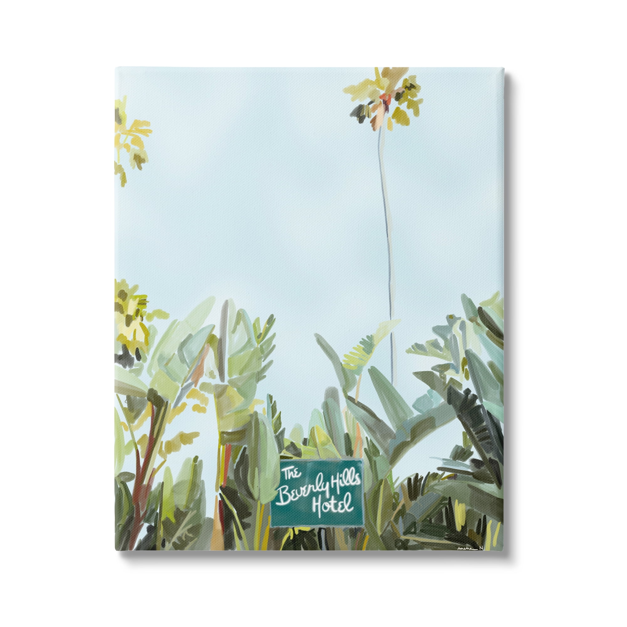 Stupell Industries Beverly Hills Hotel Plants Botanical & Floral Painting Gallery Wrapped Canvas Print Wall Art, 30 x 40