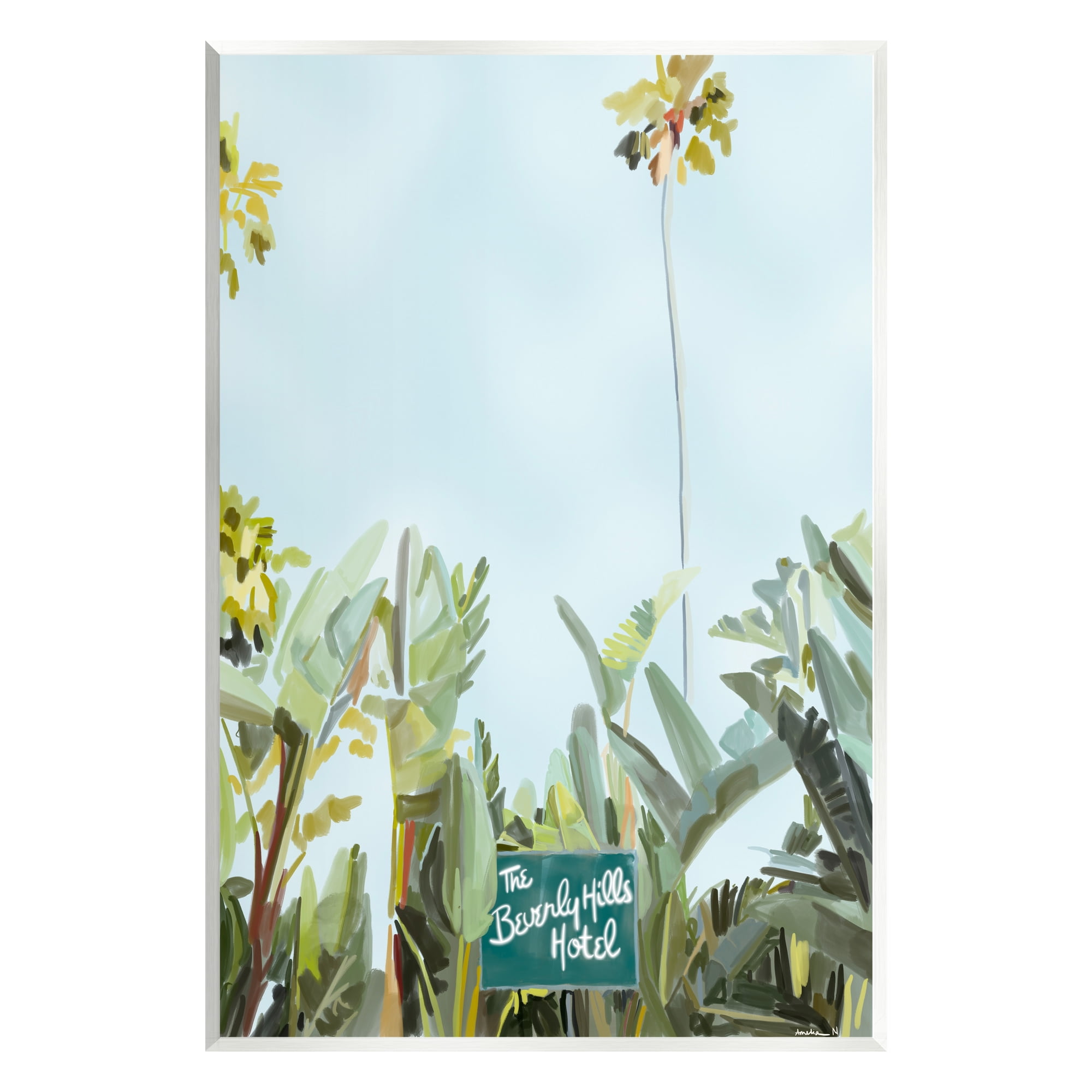 Stupell Industries Beverly Hills Hotel Plants Botanical & Floral Painting Unframed Art Print Wall Art, 10 x 15