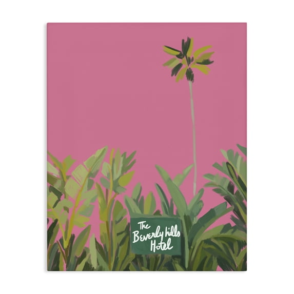 Stupell Industries Coastal Beverly Hills Pink & Green Canvas Art, 24 x 30, by Amelia Noyes
