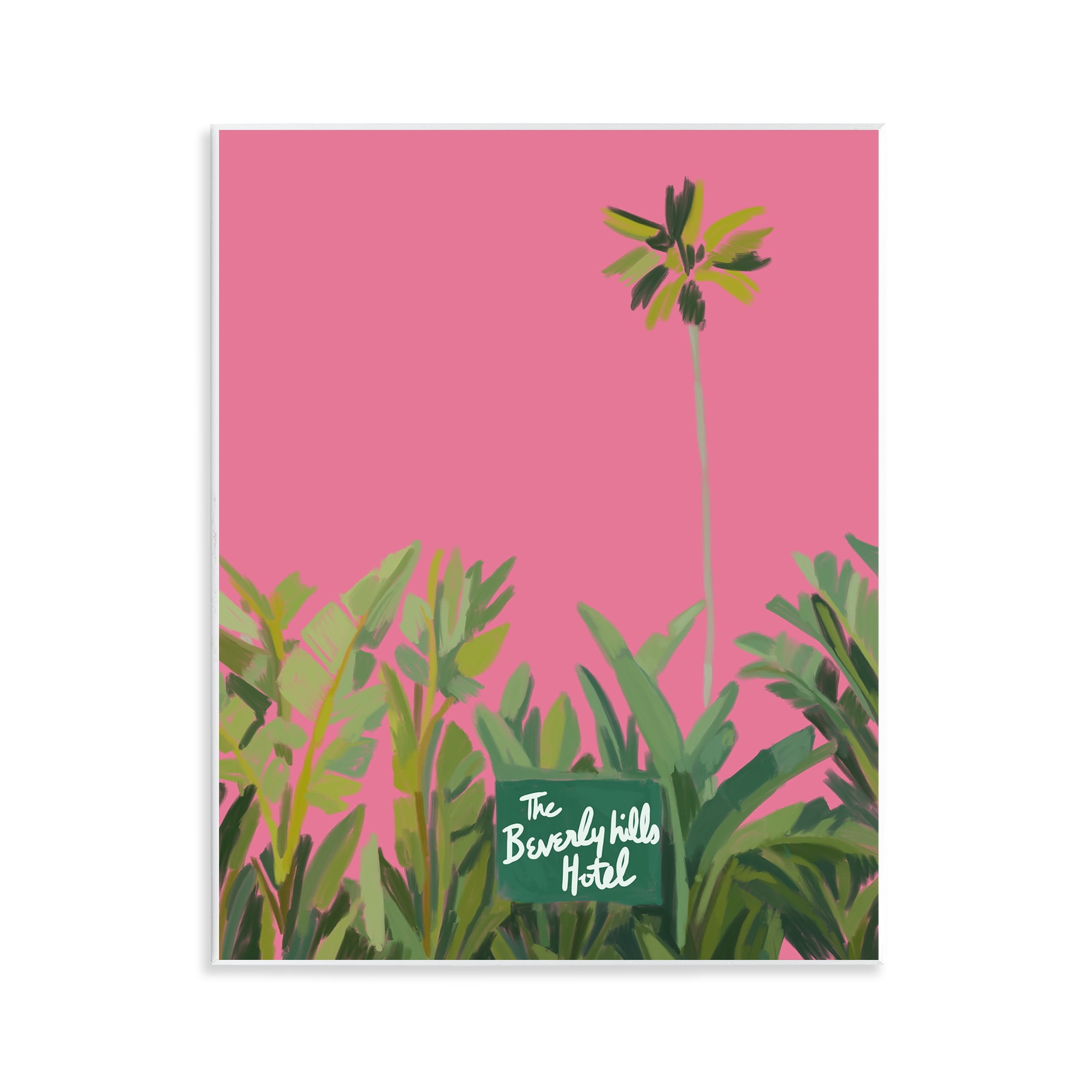 Stupell Industries Beverly Hills Pink & Green Wall Plaque Art, design by Amelia Noyes