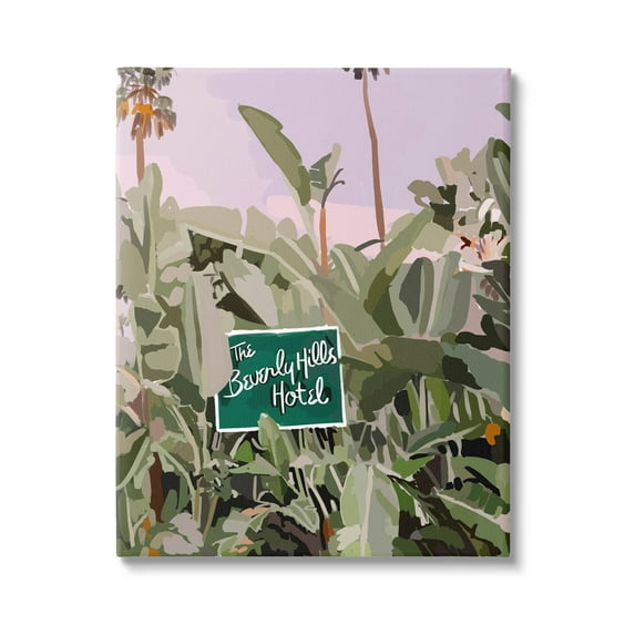 Stupell Industries Beverly Hills Tropical Vacation Graphic Art Gallery Wrapped Canvas Print Wall Art, Design by Amelia Noyes