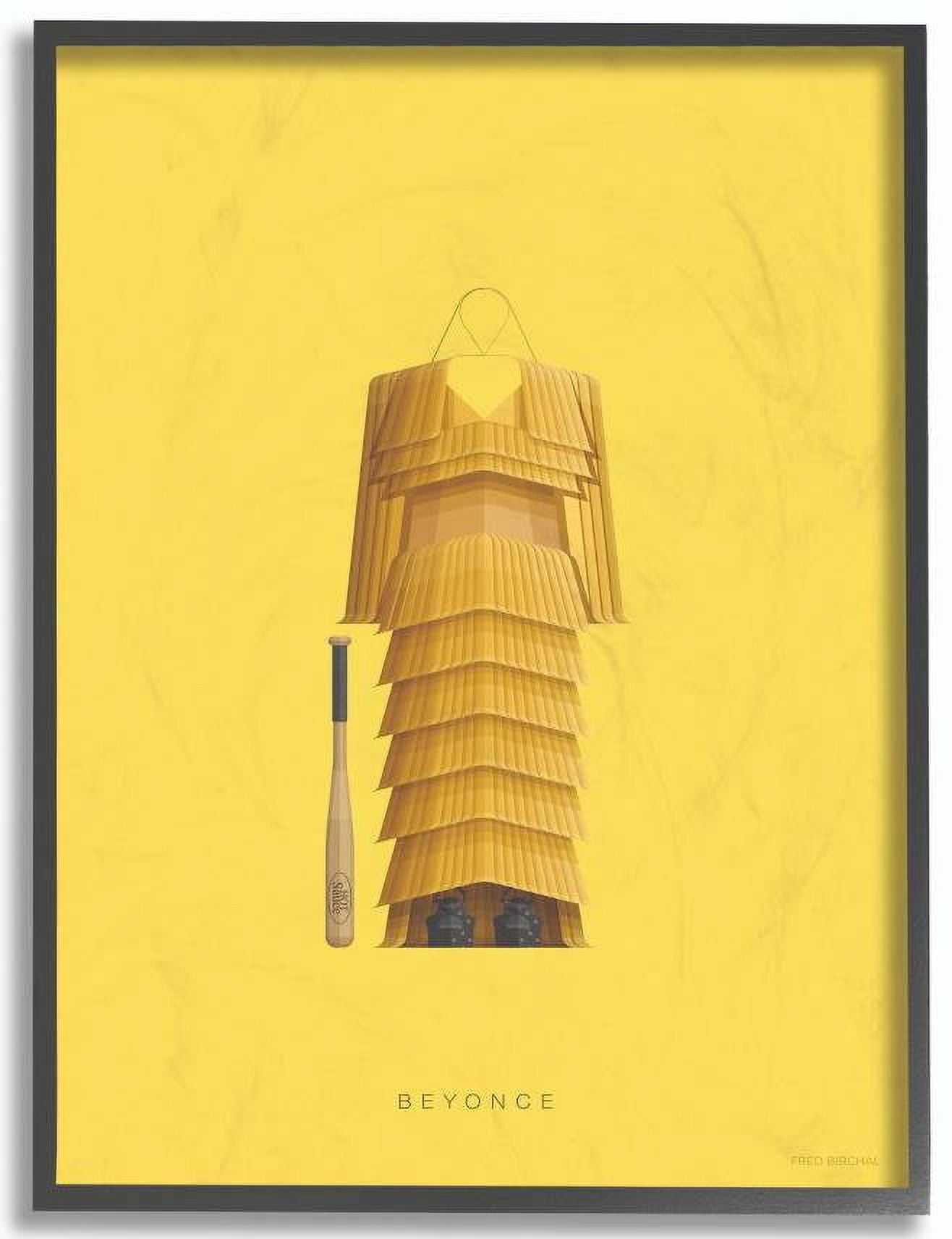 Stupell Industries Beyoncé Famous People Characters Fashion Design Framed Wall Art by Fred Birchal