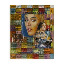 Stupell Industries Beyonce Musician Collage People Drawing Wrapped Canvas Art Print Wall Art, 16 x 20