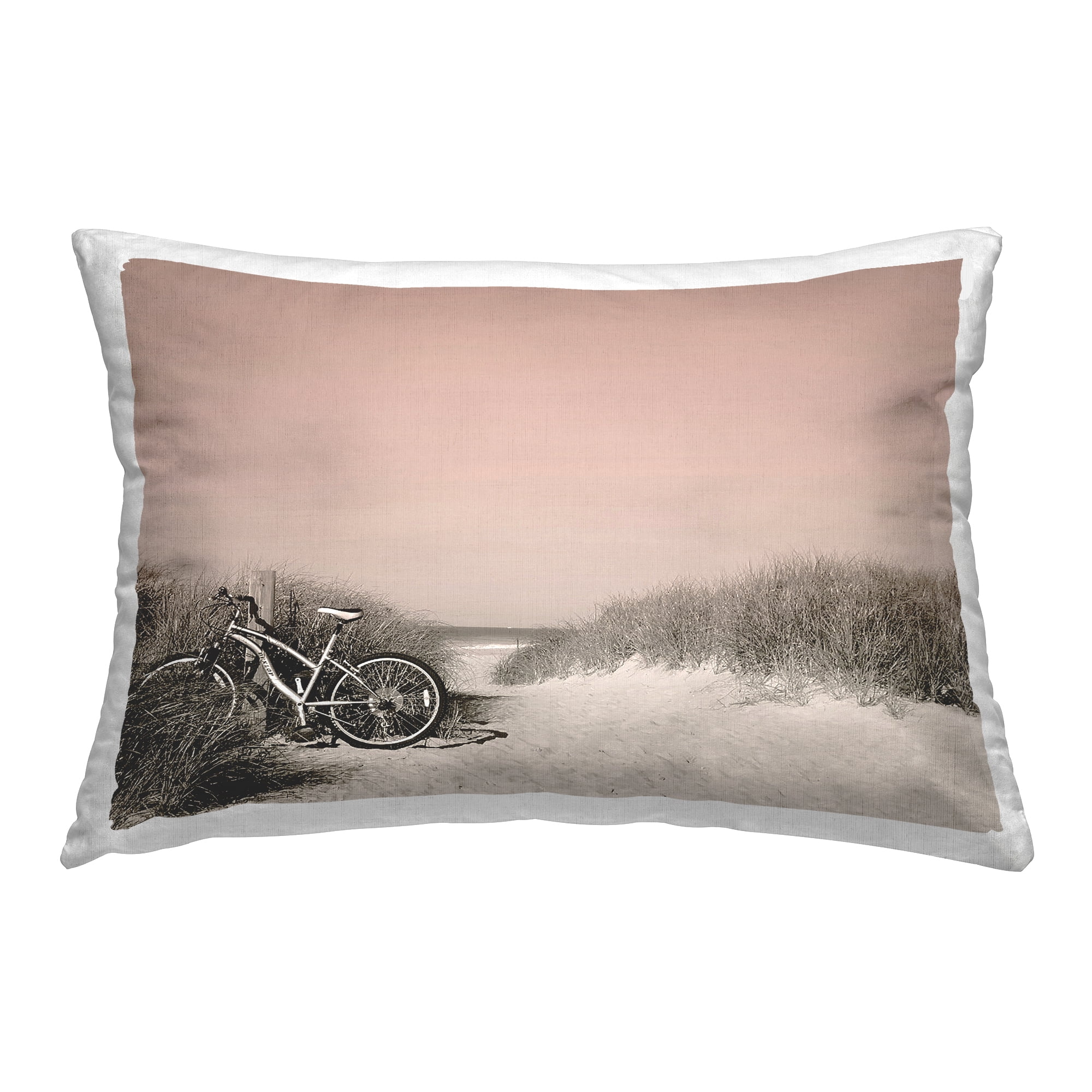 Stupell Industries Bicycle Ride Paused Decorative Printed Throw Pillow Design by Graffitee Studios.