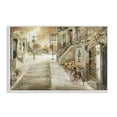 thumbnail image 1 of Stupell Industries Bicycle on Town Street Scenic & Cityscapes Painting White Framed Art Print Wall Art, 30 x 20, 1 of 2