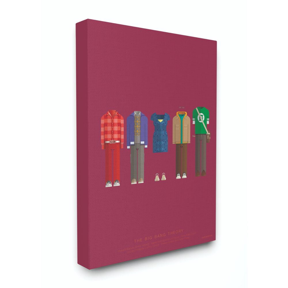 Stupell Industries Big Bang Theory Famous People Characters Fashion Design Canvas Wall Art by Fred Birchal