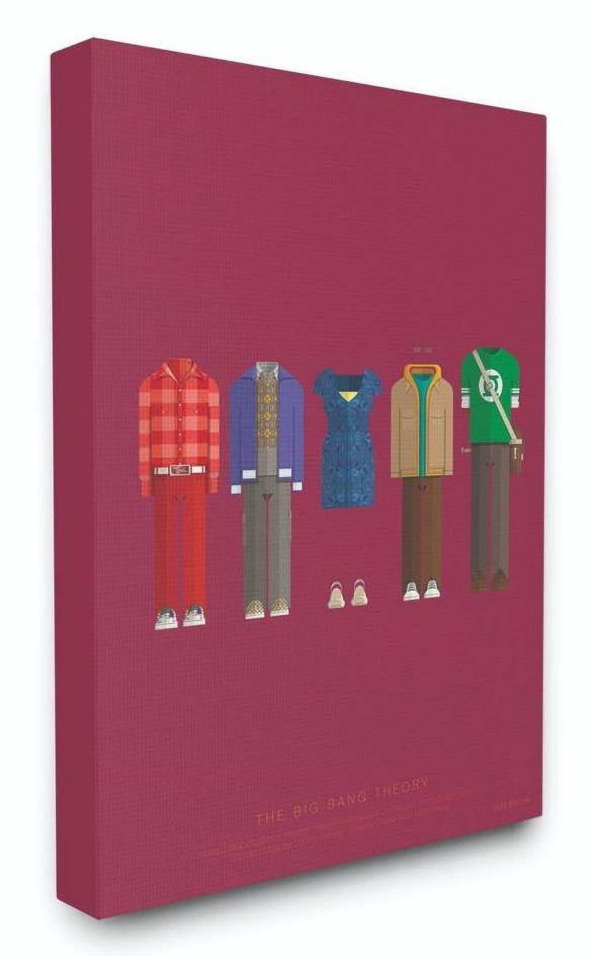 Stupell Industries Big Bang Theory Famous People Characters Fashion Design Canvas Wall Art by Fred Birchal