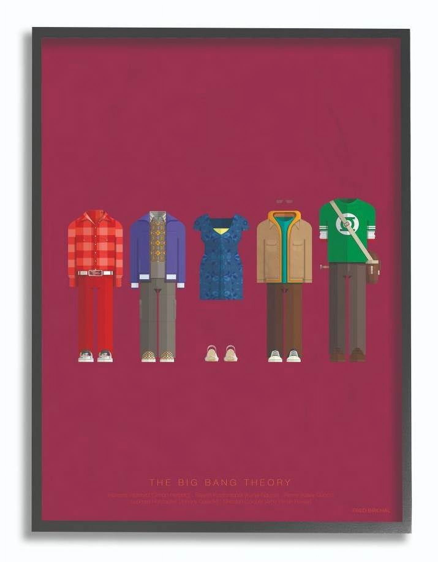 Stupell Industries Big Bang Theory Famous People Characters Fashion Design Framed Wall Art by Fred Birchal