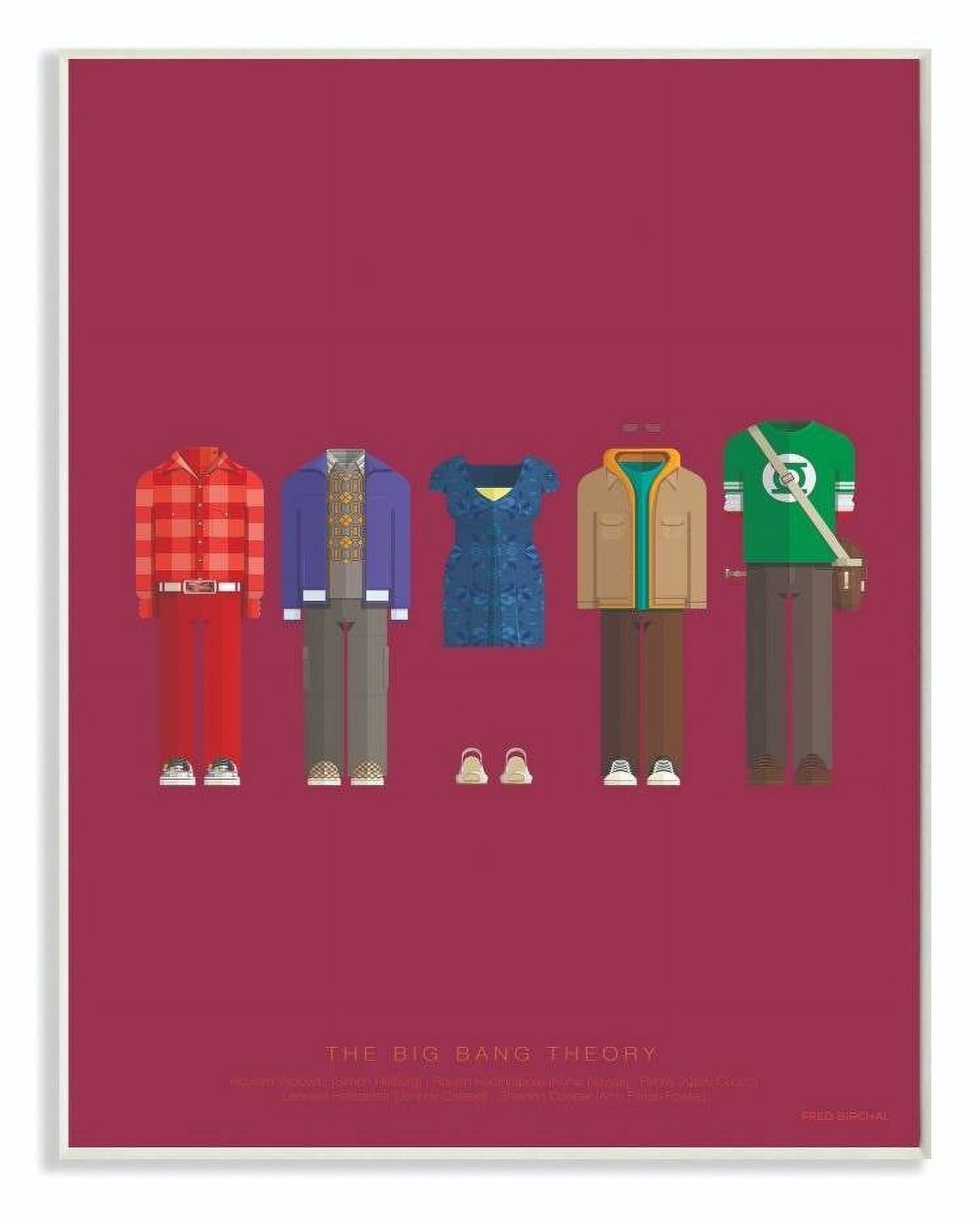 Stupell Industries Big Bang Theory Famous People Characters Fashion Design Wall Plaque by Fred Birchal