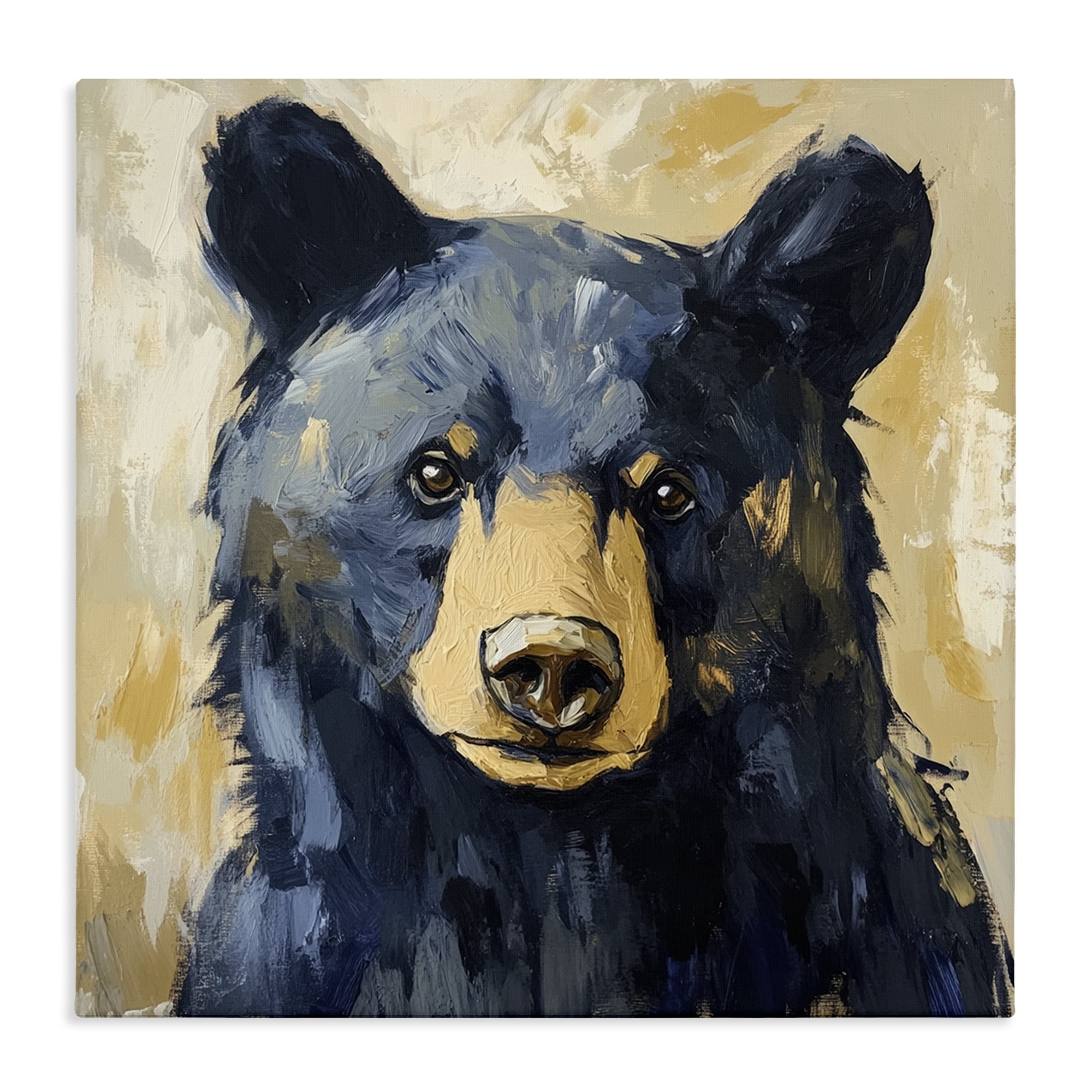 Stupell Industries Big Bear with Brushstrokes Canvas Wall Art, design by Petal Prints Design