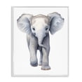thumbnail image 1 of Stupell Industries Eclectic Baby Elephant Walking White Framed Giclee Art, 24 x 30, by Ray Powers, 1 of 8