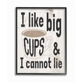 thumbnail image 1 of Stupell Industries Big Cups Funny Word Kitchen Dining Room Paint Textured Design Framed Giclee Texturized Art by Daphne Polselli, 1 of 8