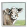 thumbnail image 1 of Stupell Industries Big Ear Farm Cattle Countryside Cow Fluffy Hair, 17 x 17, Design by Janet Tava, 1 of 7