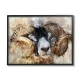 thumbnail image 1 of Stupell Industries Big Horned Ram Abstract Dreamlike Portrait Black Framed by Ziwei Li, 1 of 5