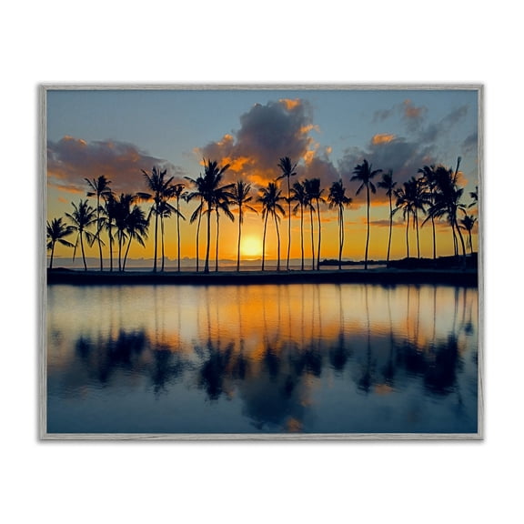 Stupell Industries Big Island Sunset Gray Framed Giclee Art design by Danita Delimont, 16 x 20