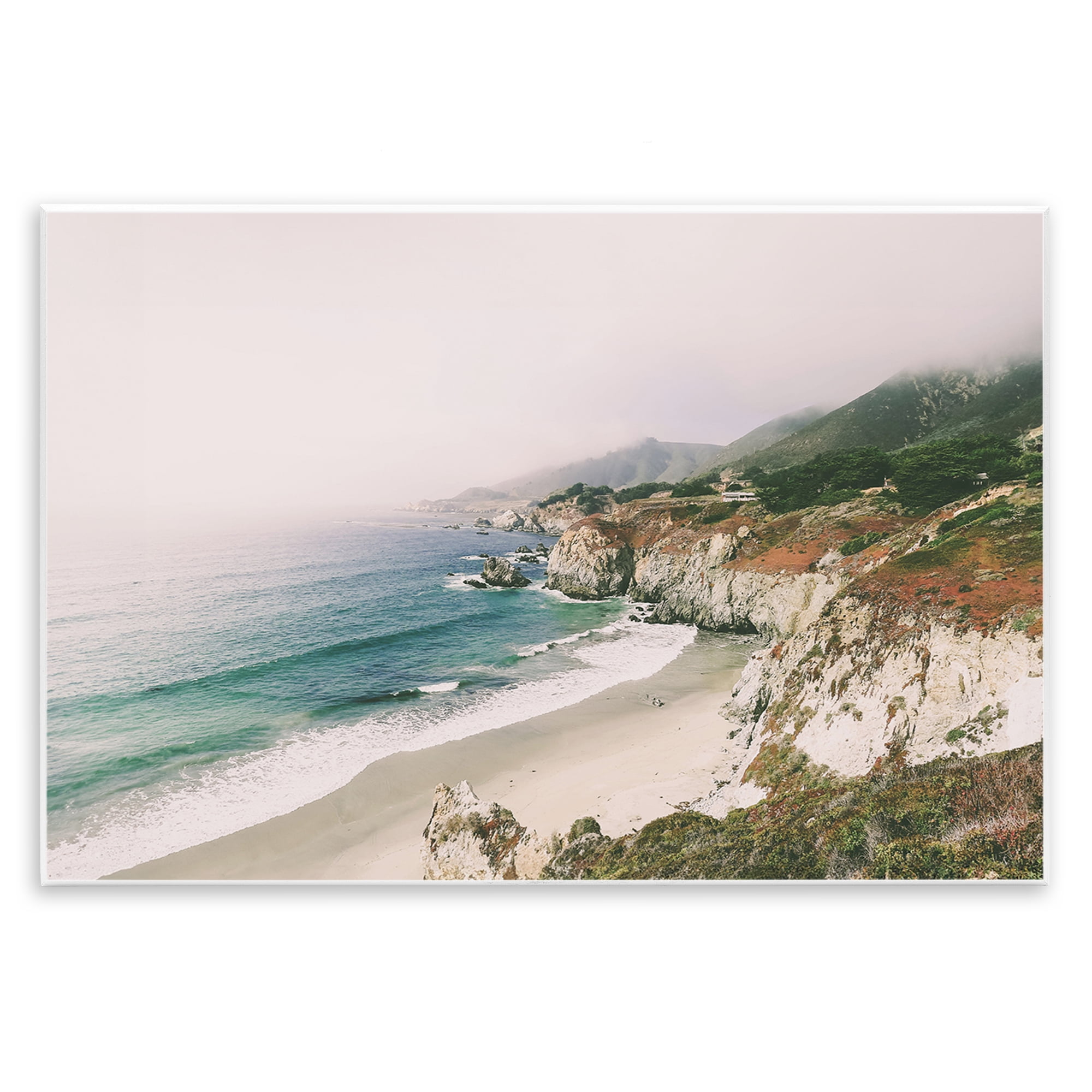 Stupell Industries Big Sur Coast View Landscape & Nature Photography Unframed Art Print Wall Art, 19 x 13