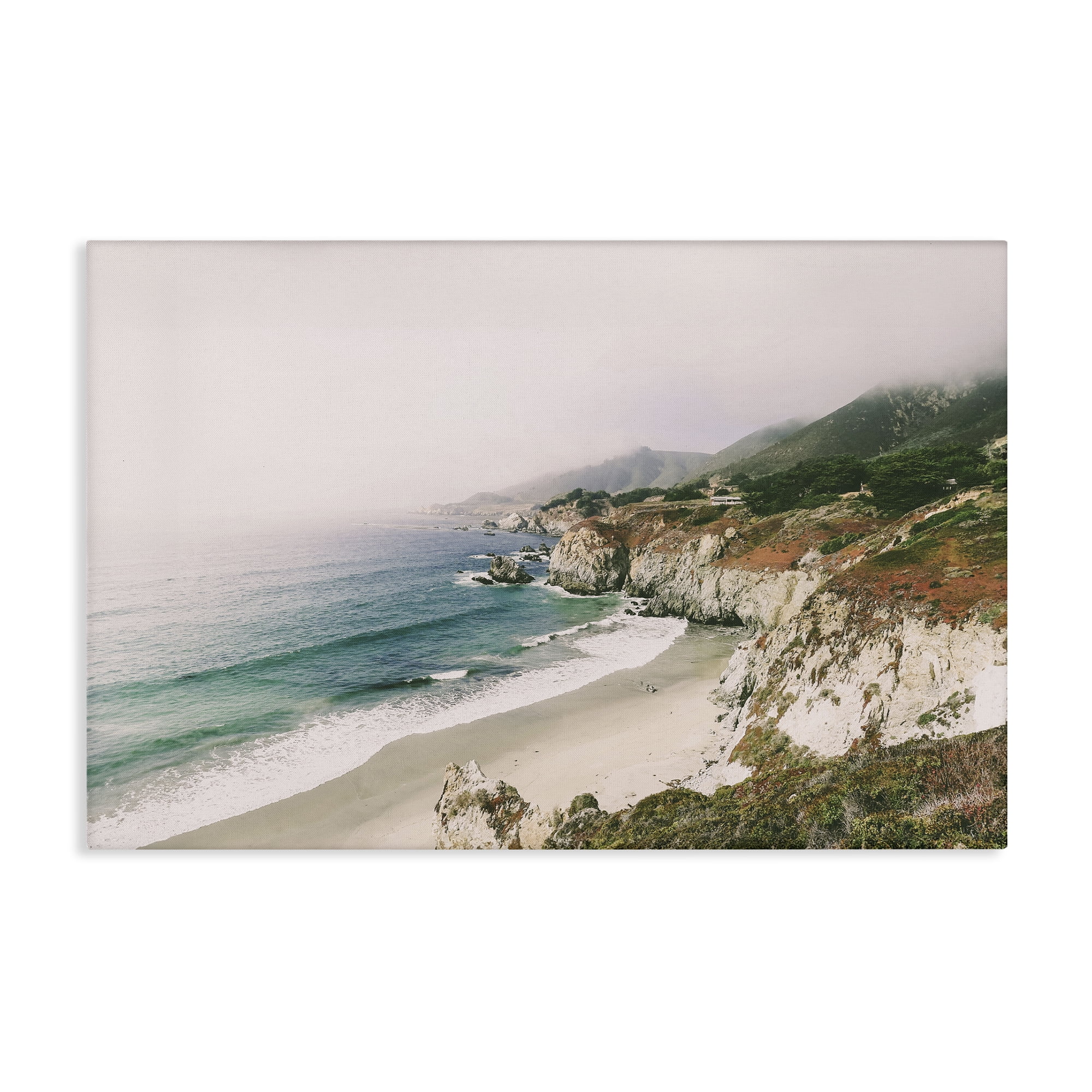Stupell Industries Big Sur Coast View Landscape & Nature Photography Wrapped Canvas Art Print Wall Art, 30 x 20