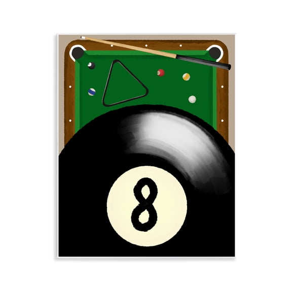 Stupell Industries Billiard Table & Balls Wall Plaque Art, design by Jennifer Stith