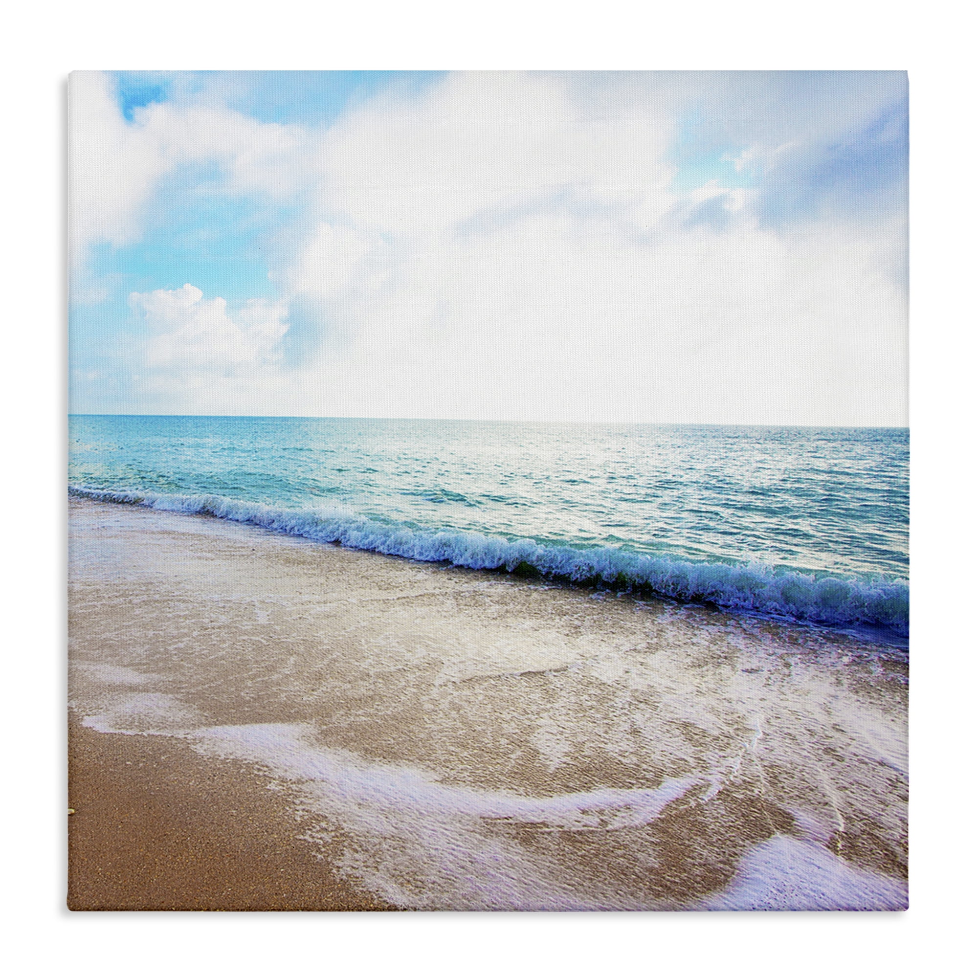 Stupell Industries Billowing Beach Wave Nautical & Beach Photography Wrapped Canvas Art Print Wall Art, 24 x 24
