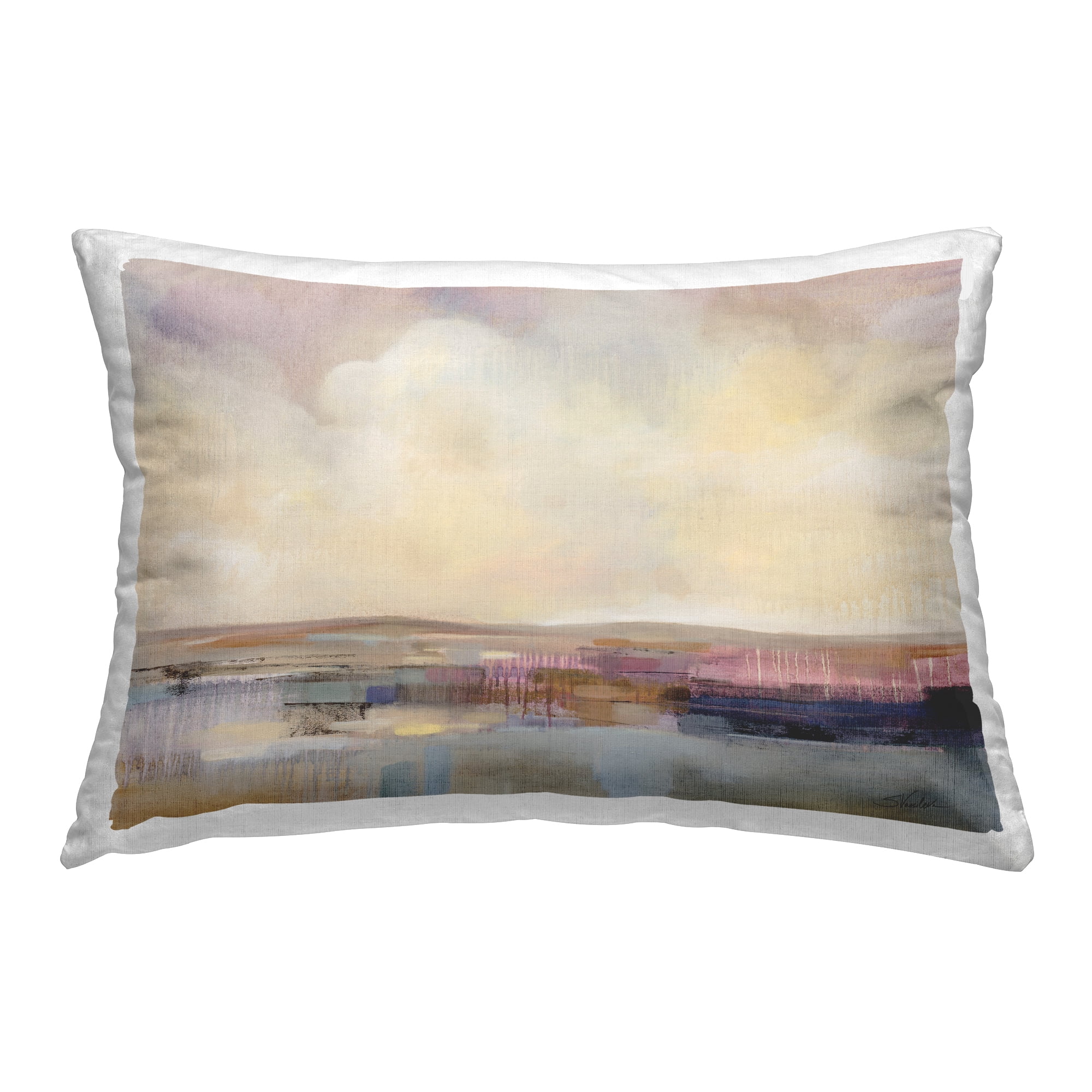 Stupell Industries Billowing Clouds Abstraction Decorative Printed Throw Pillow Design by Silvia Vassileva.