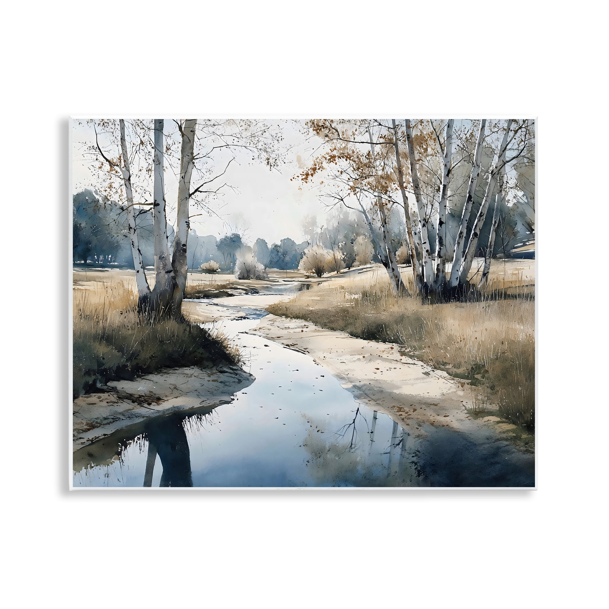 Stupell Industries Birch Tree Creek in Autumn Wall Plaque Art, design by Franklyn Gregory