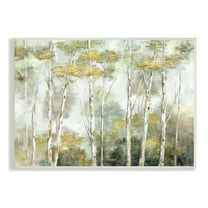 Stupell Industries Birch Tree Forest Yellow Foliage Woodland Painting Painting Unframed Art Print Wall Art, Design by Nan