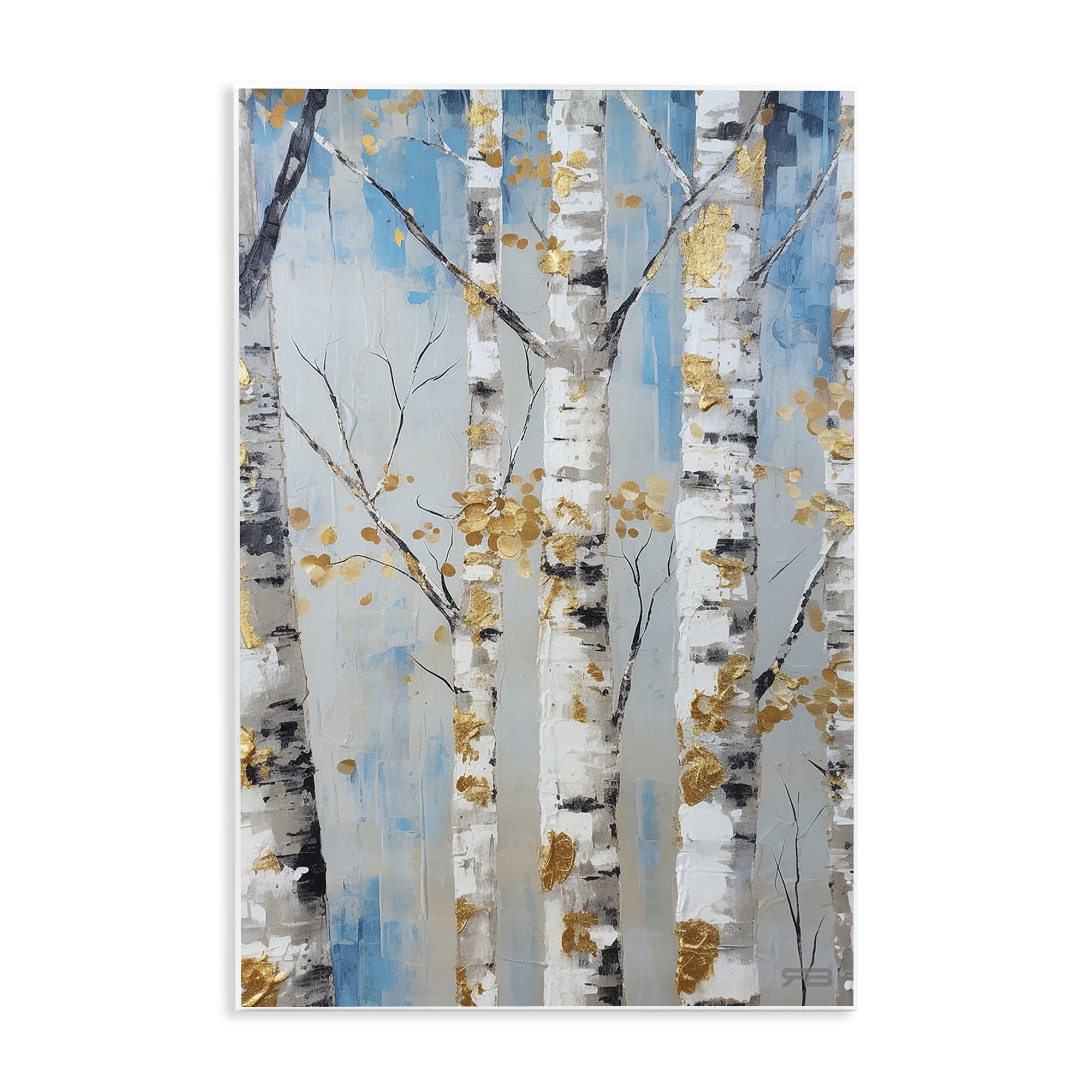 Stupell Industries Birch Trees Foliage Landscape Painting Unframed Art Print Wall Art, 10 x 15