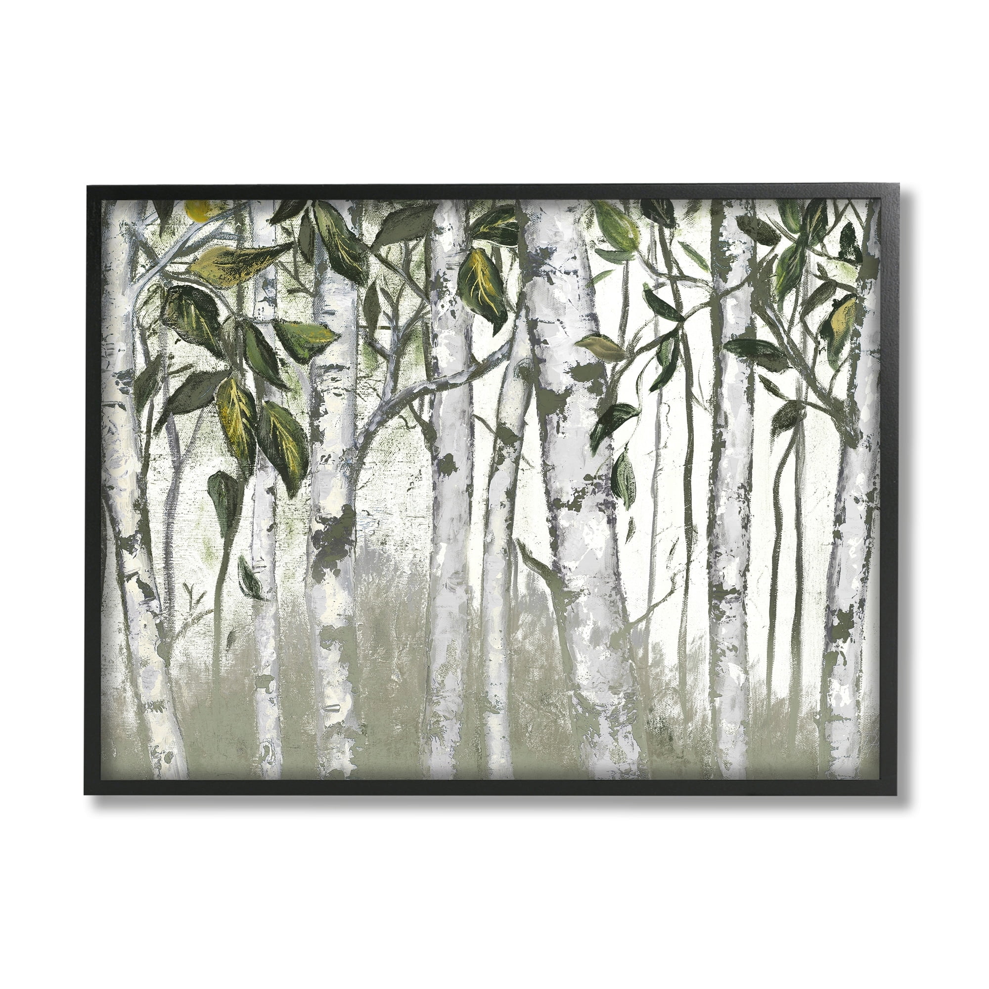 Stupell Industries Birch Trunk Foliage Patterned Wood Log Forest,30 x 24, Design by Patricia Pinto
