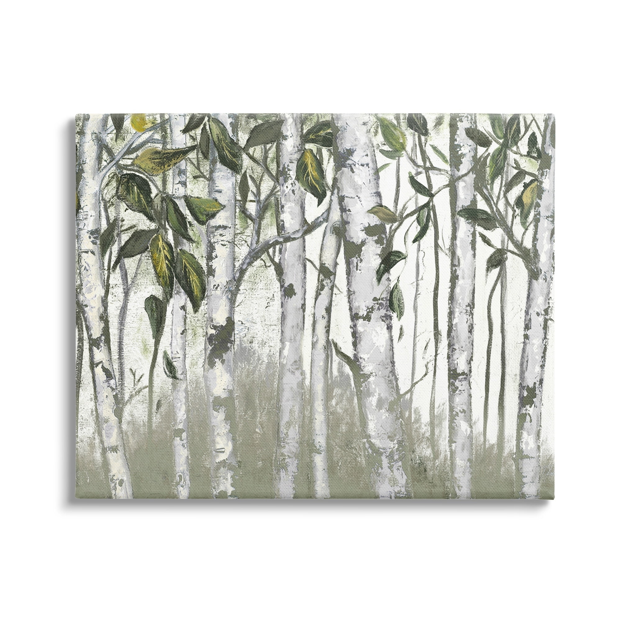 Stupell Industries Birch Trunk Foliage Patterned Wood Log Forest,48 x 36, Design by Patricia Pinto