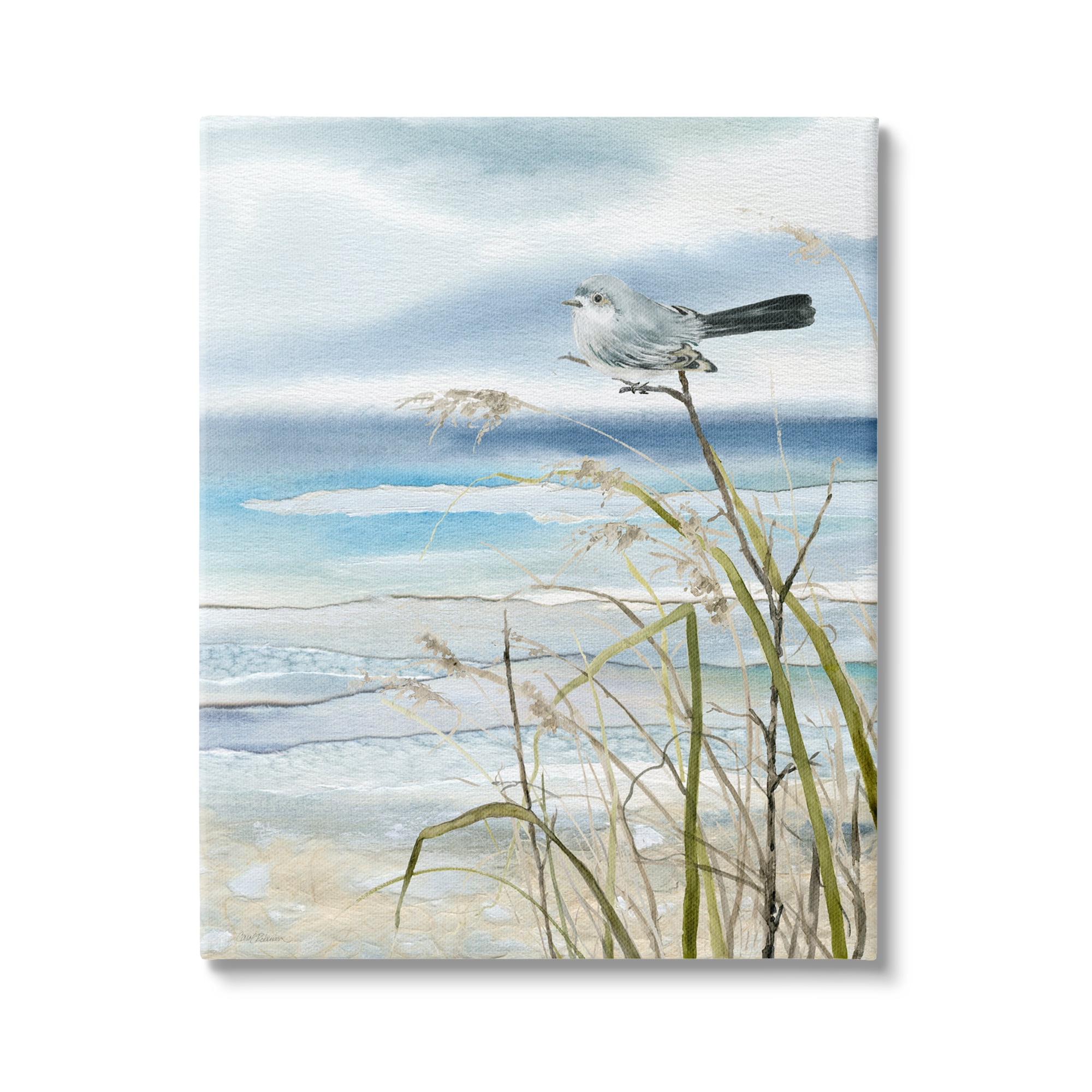 Stupell Industries Bird & Abstract Beach Animals & Insects Painting Gallery Wrapped Canvas Art Print Wall Art, 36 x 48
