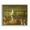 thumbnail image 1 of Stupell Industries Bird & Lake Botanicals Landscape Painting Gold Floater Framed Canvas Art Print Wall Art, 31 x 25, 1 of 10