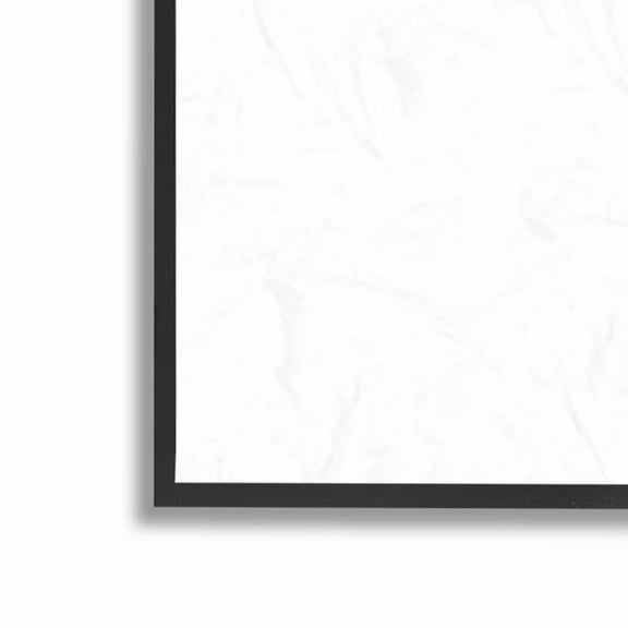Stupell Industries Bird Of Paradise Plant Leaves Botanical & Floral Painting Black Framed Art Print Wall Art